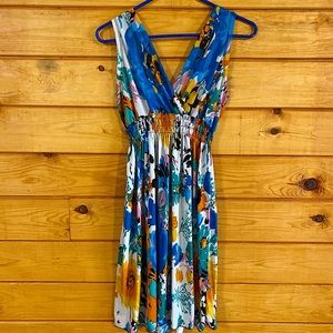 vintage floral stretch dress